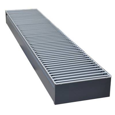 Внутрипольный конвектор длиной 1,1 м - 1,5 м КЗТО Бриз 300x100x1200